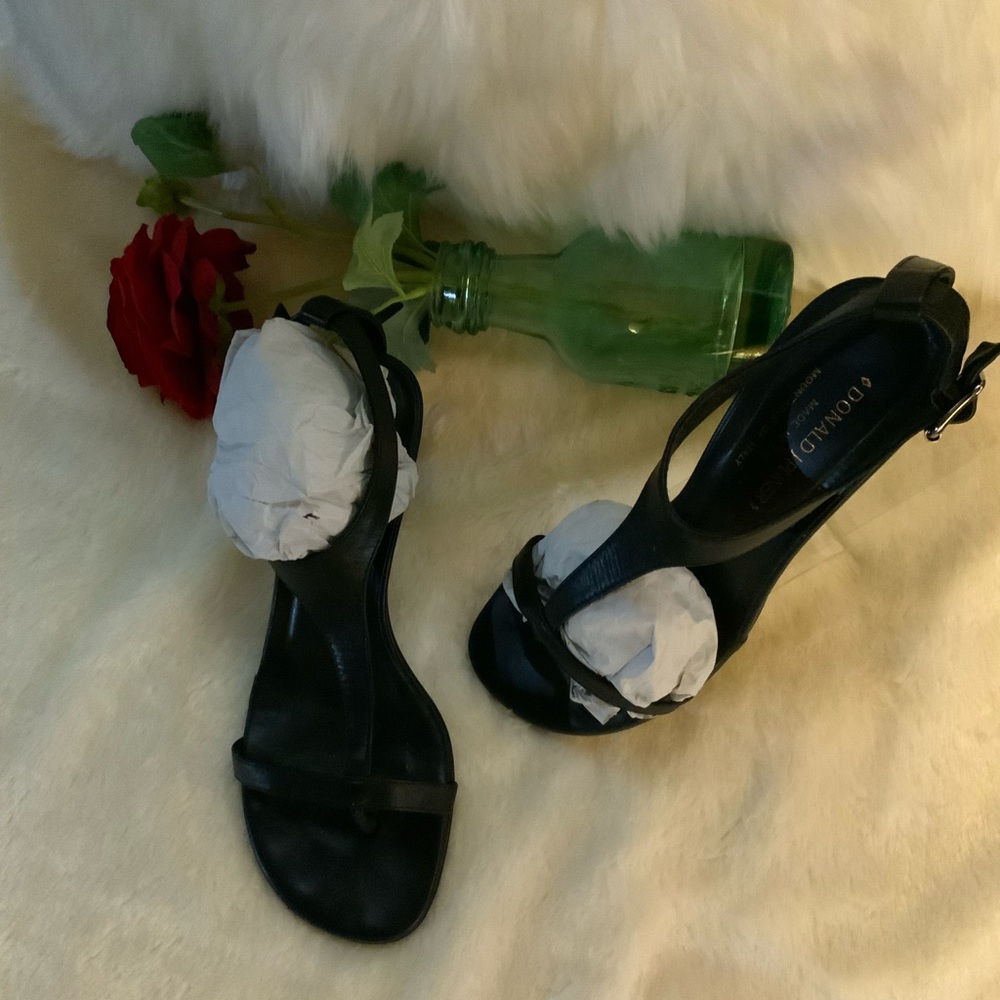 Donald J. Pliner Black Strappy Heels - Picture 7 of 7